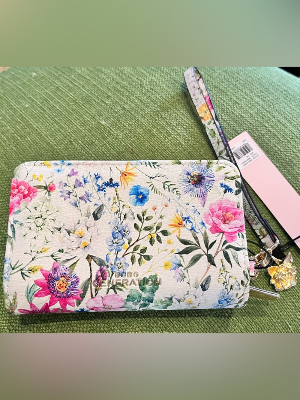 BCBG GENERATION Bright Multi Floral Zipper Wallet or Wristlet